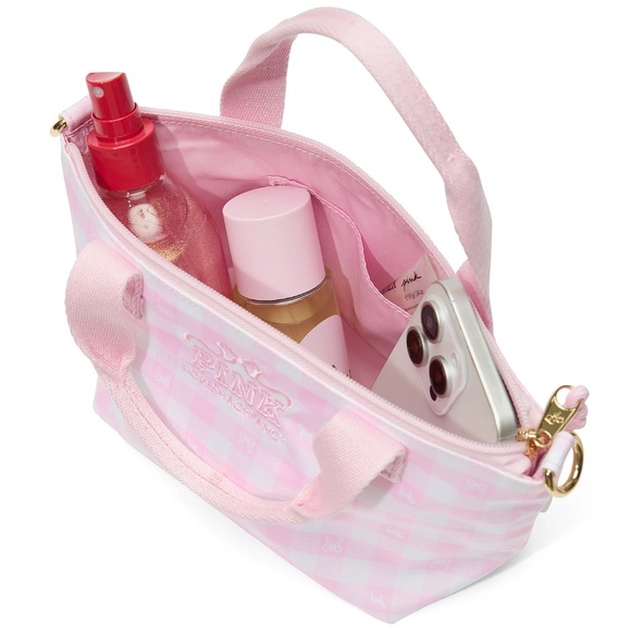 Victoria's Secret PINK x Love Shack x Mini Tote Bag Icon Gingham NWT - Picture 5 of 6
